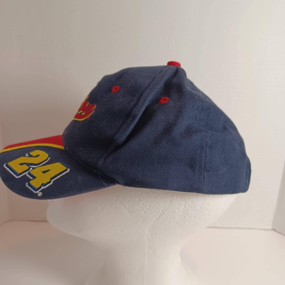 Jeff Gordon NASCAR Racing Cap Kids Child Blue Red Number 24 Hat - Picture 2 of 6